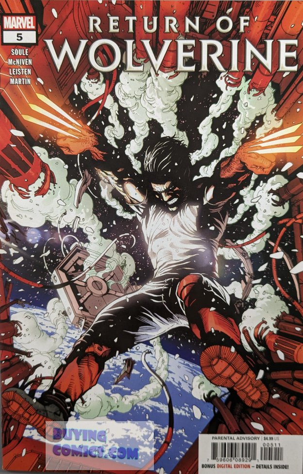 Return Of Wolverine #5 Comic Book Cover art by Steve McNiven