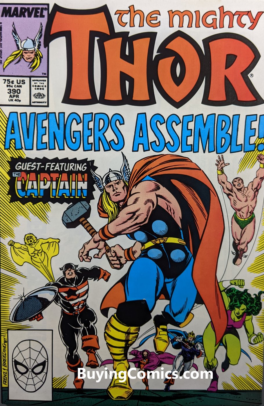 Thor 390 Comic Book Cover Art