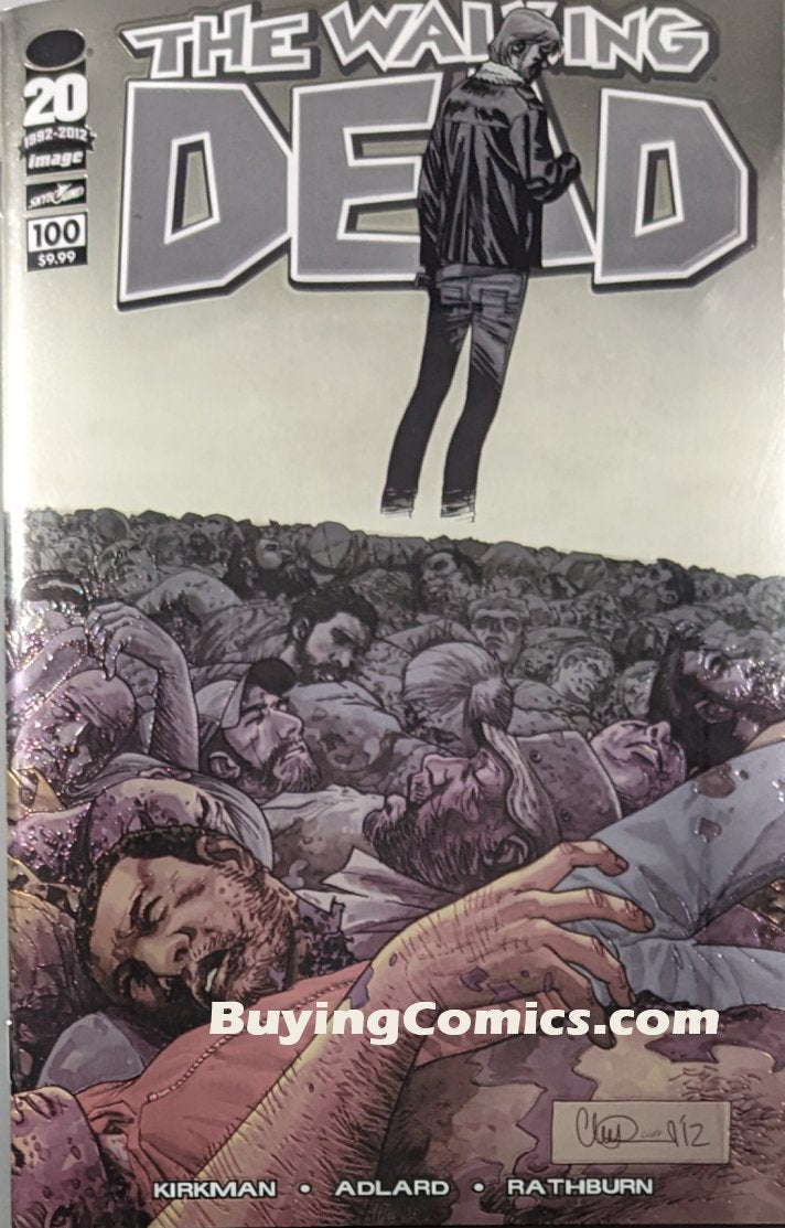 Walking Dead #100 Chromium Comic Book Cover Art