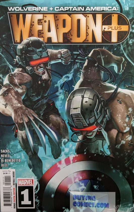 Wolverine & Captain America Weapon Plus Comic Book Cover Art